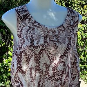 Vince Camuto Brown Snake Print Jumpsuit